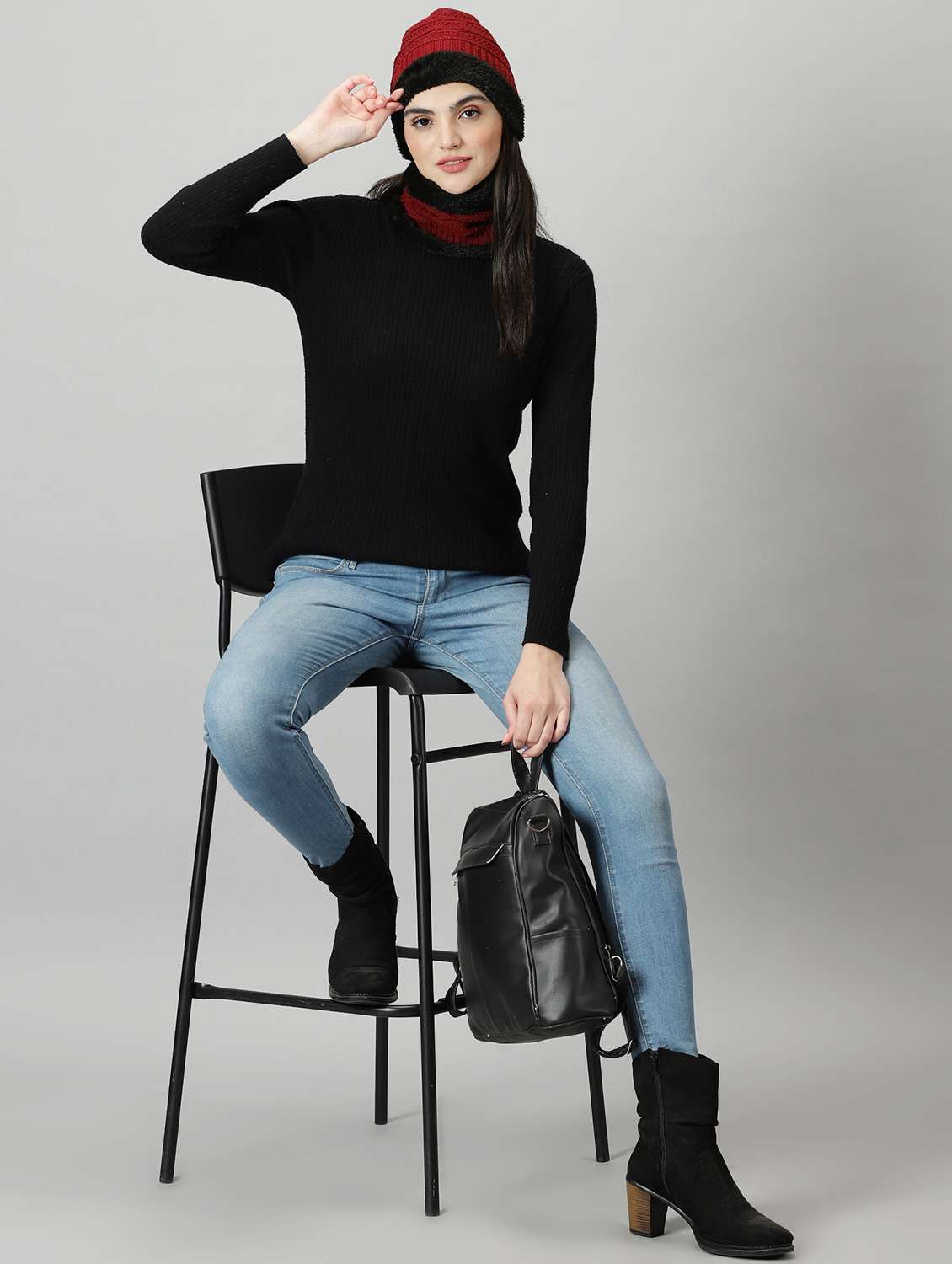 ausk women's solid winter cap - 20362191 -  Standard Image - 3