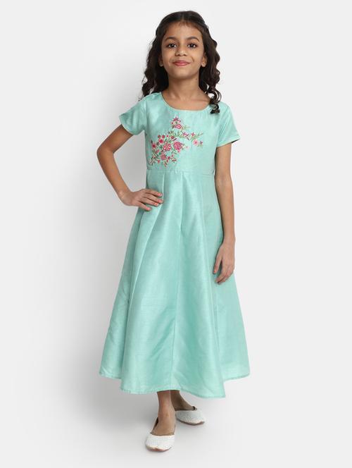 girls round neck short sleeves frock - 20362296 - Standard Image - 0