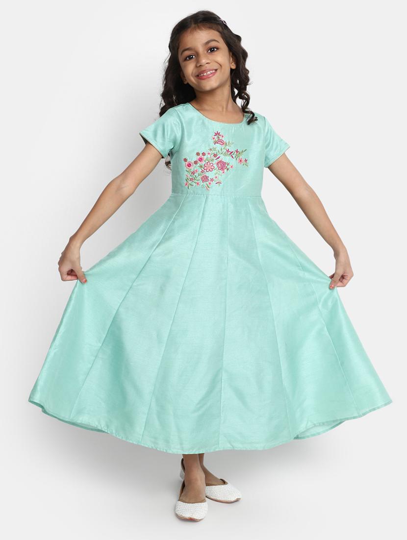 girls round neck short sleeves frock - 20362296 - Standard Image - 3