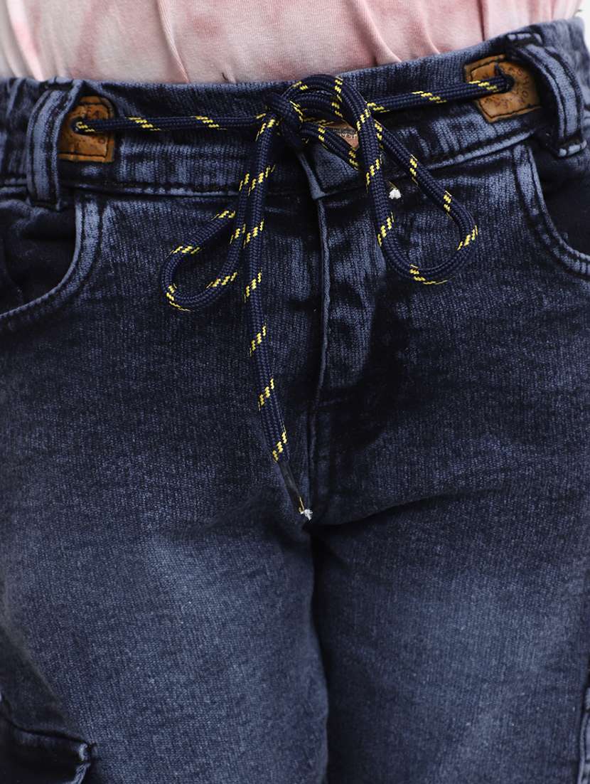 boy's plain cargo jeans - 20362340 -  Standard Image - 5