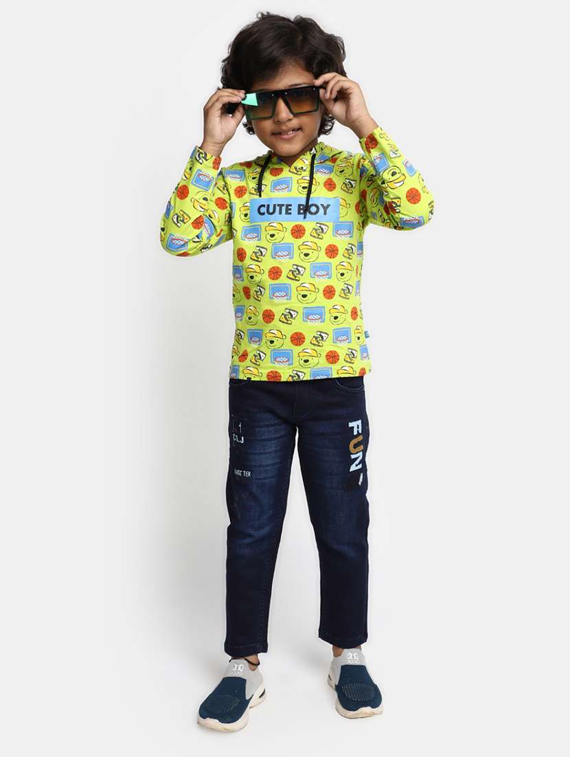 boy's patched slim fit jeans - 20362341 -  Standard Image - 3