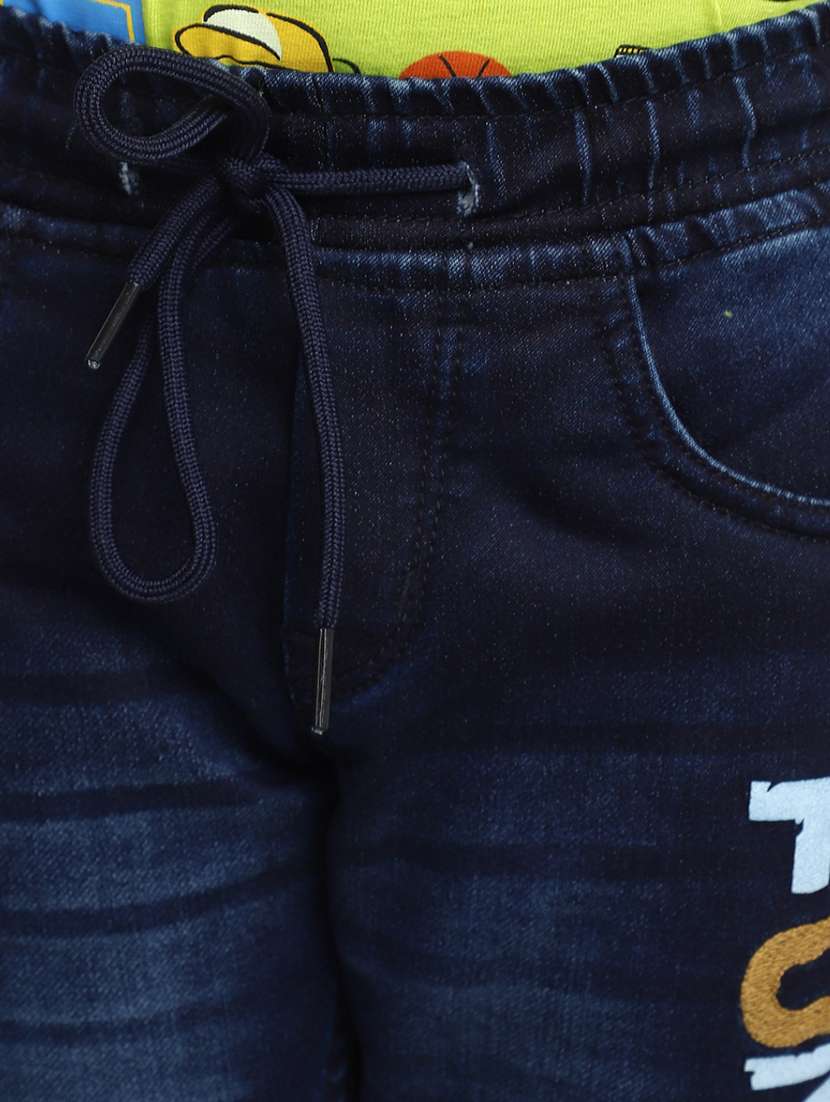 boy's patched slim fit jeans - 20362341 -  Standard Image - 5