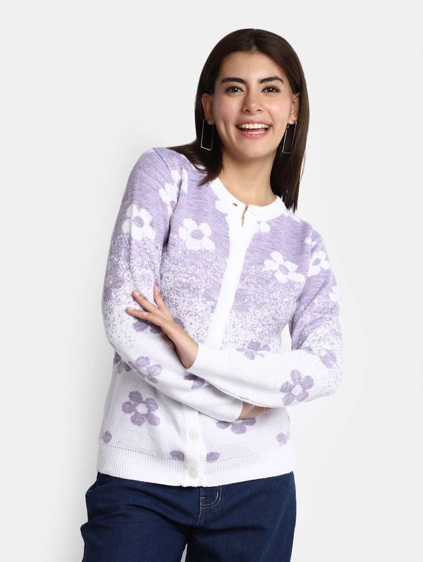 women's multi-colored acrylic wool cardigan - 20362855 -  Zoom Image - 0