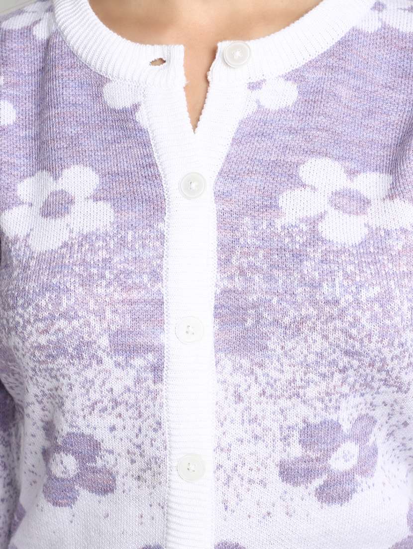 women's multi-colored acrylic wool cardigan - 20362855 -  Standard Image - 5