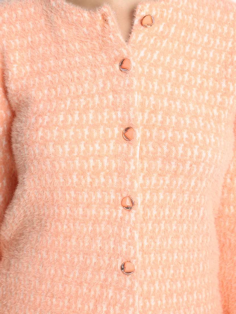 button up self design cardigan  - 20362858 -  Standard Image - 5