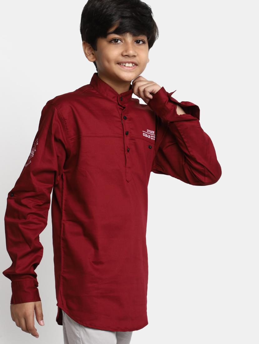 boys red 100% cotton shirt - 20362917 - Standard Image - 3