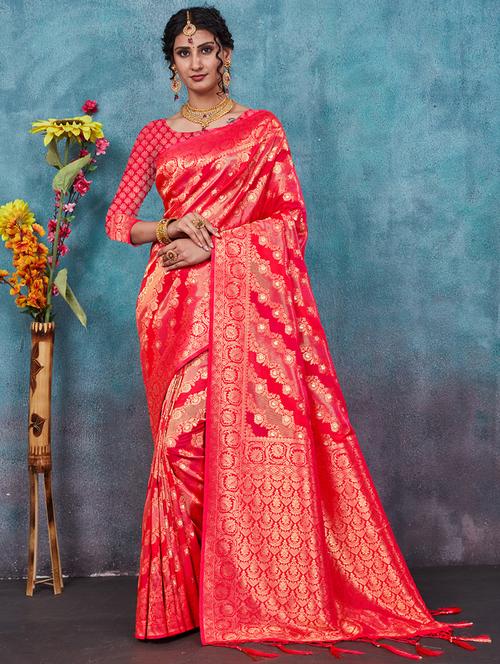 women's banarasi saree with blouse - 20363375 -  Standard Image - 0