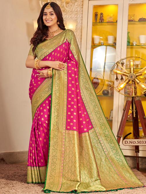 women's banarasi saree with blouse - 20363395 -  Standard Image - 0