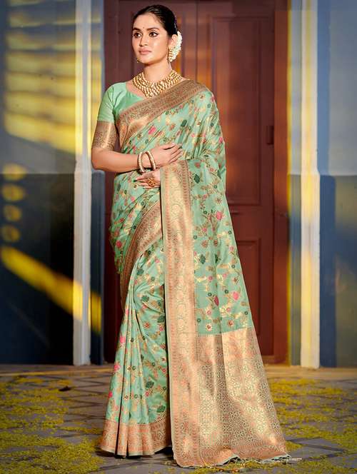women's banarasi saree with blouse - 20363490 -  Standard Image - 0