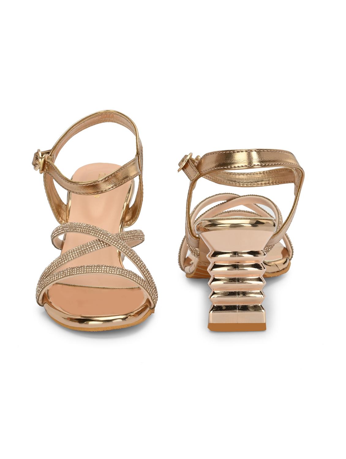copper ankle strap sandal - 20363817 - Standard Image - 5