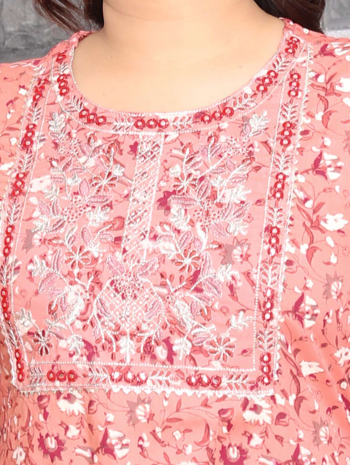 pink colored kurta pant set - 20363929 -  Standard Image - 3