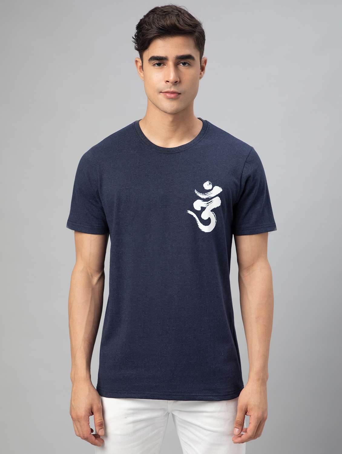 men placement print short sleeve t-shirt