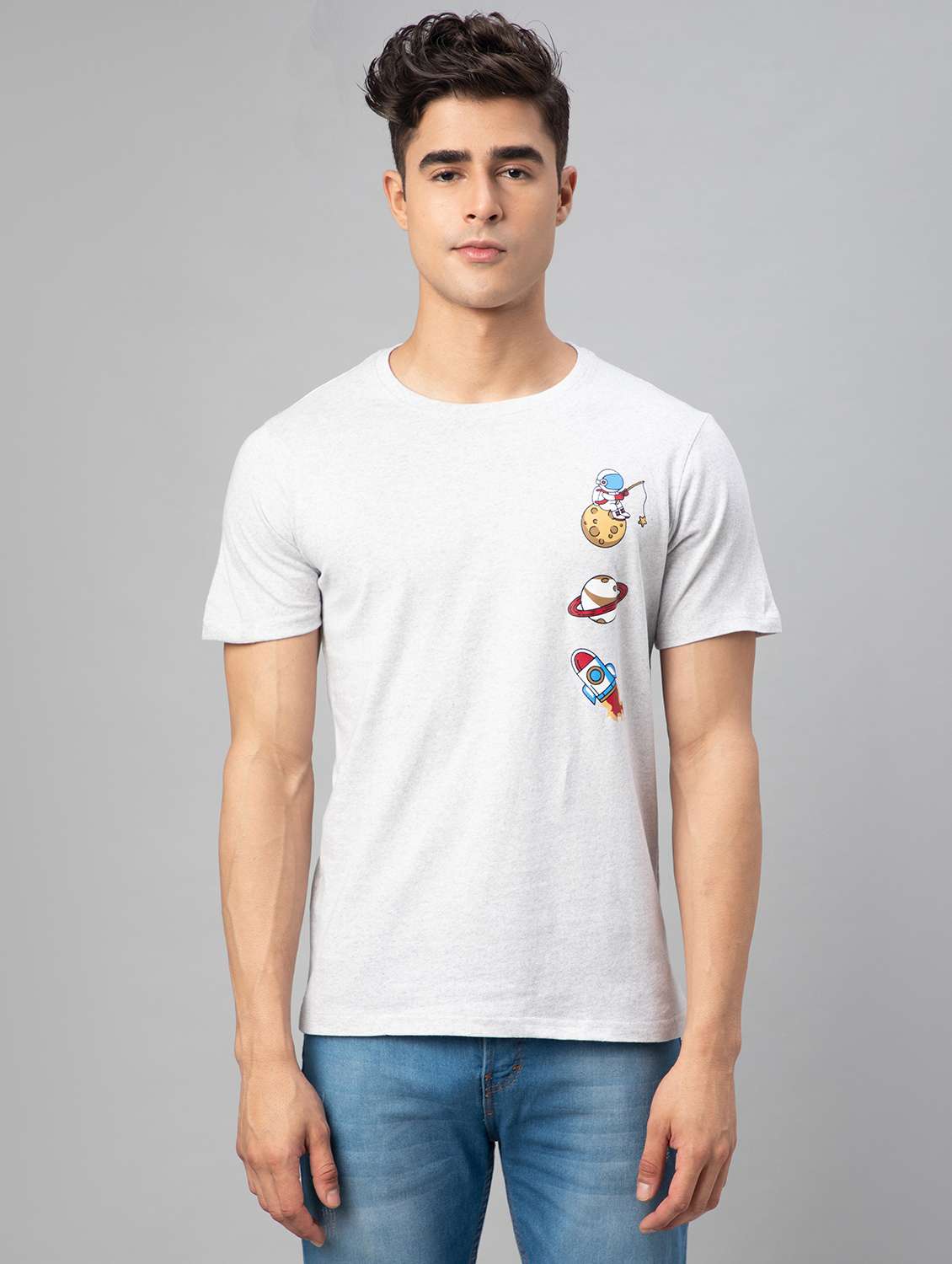 men placement print short sleeve t-shirt