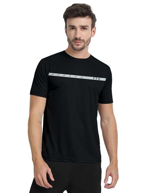 black solid short sleeve t-shirt - 20367157 -  Standard Image - 0