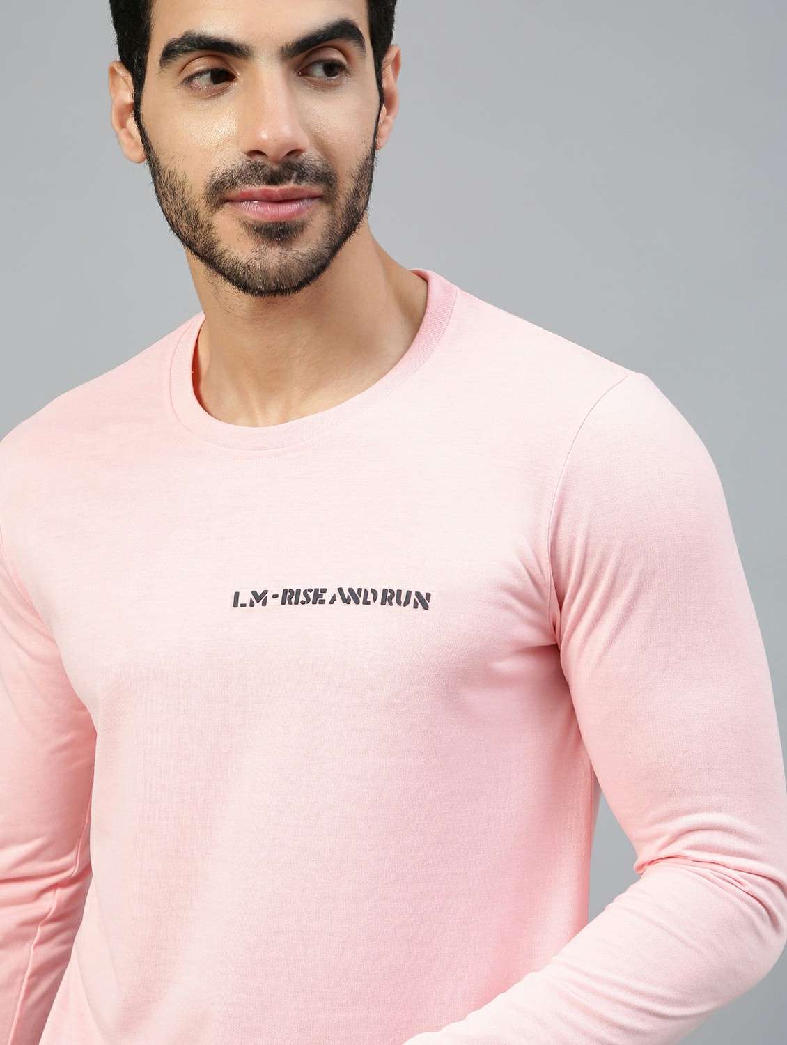 pink placement print long sleeve t-shirt - 20367233 -  Standard Image - 3