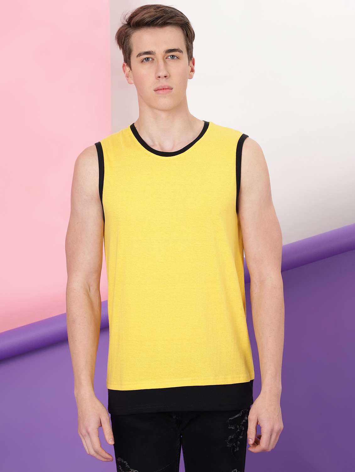 yellow cotton vest