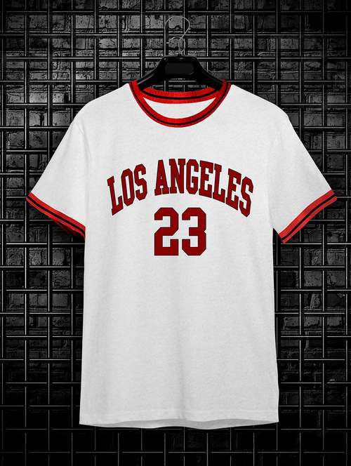 men round neck front print t-shirt - 20367386 -  Standard Image - 0