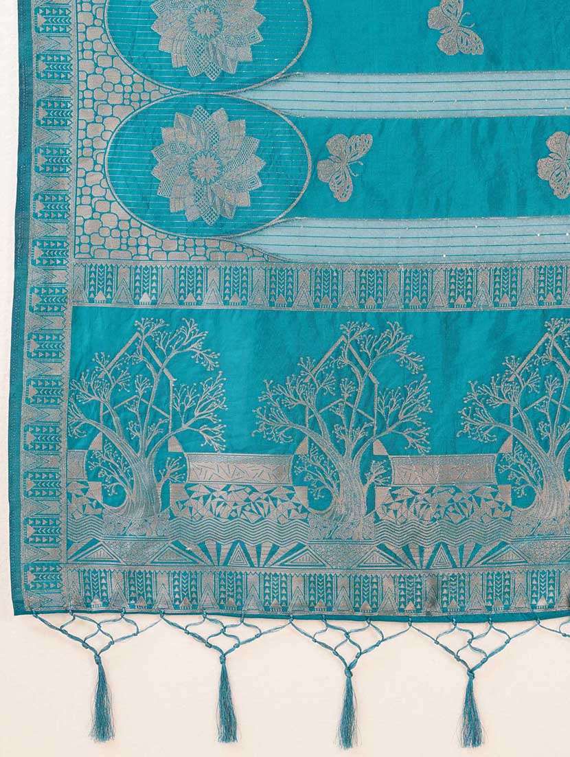 women self design banarasi saree with blouse - 20367461 -  Standard Image - 5