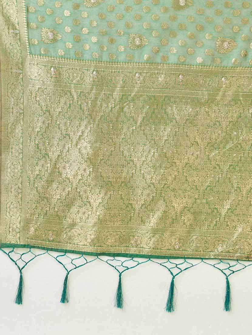women's banarasi saree with blouse - 20367506 - Standard Image - 5