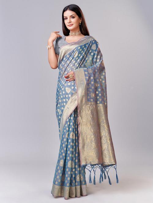 women's banarasi saree with blouse - 20367510 -  Standard Image - 0