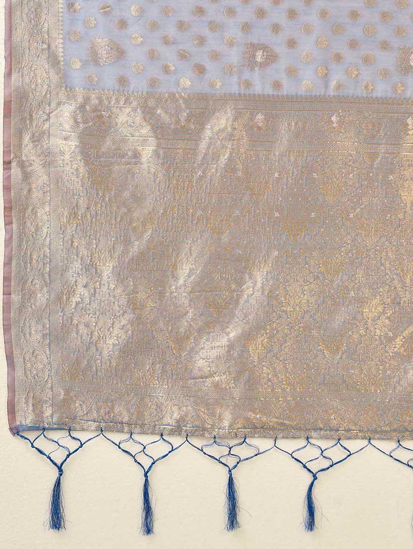 women's banarasi saree with blouse - 20367510 - Standard Image - 5