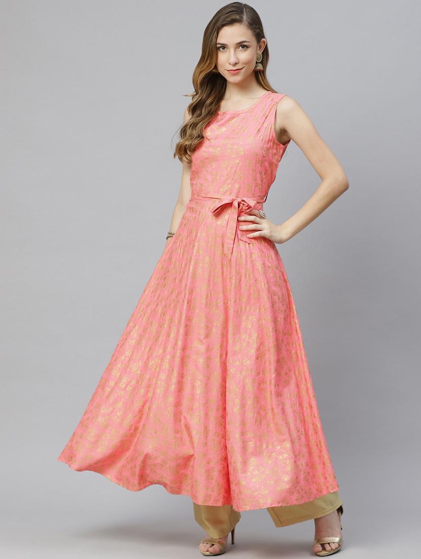 women foil printed flared kurta - 20367565 -  Zoom Image - 0