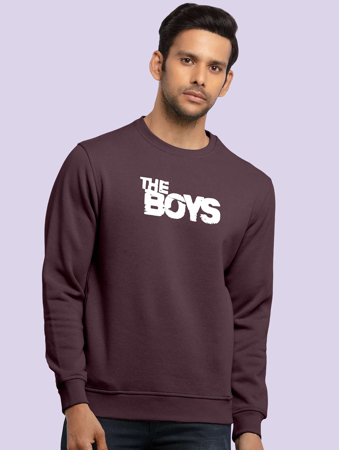 mens chest print sweatshirt