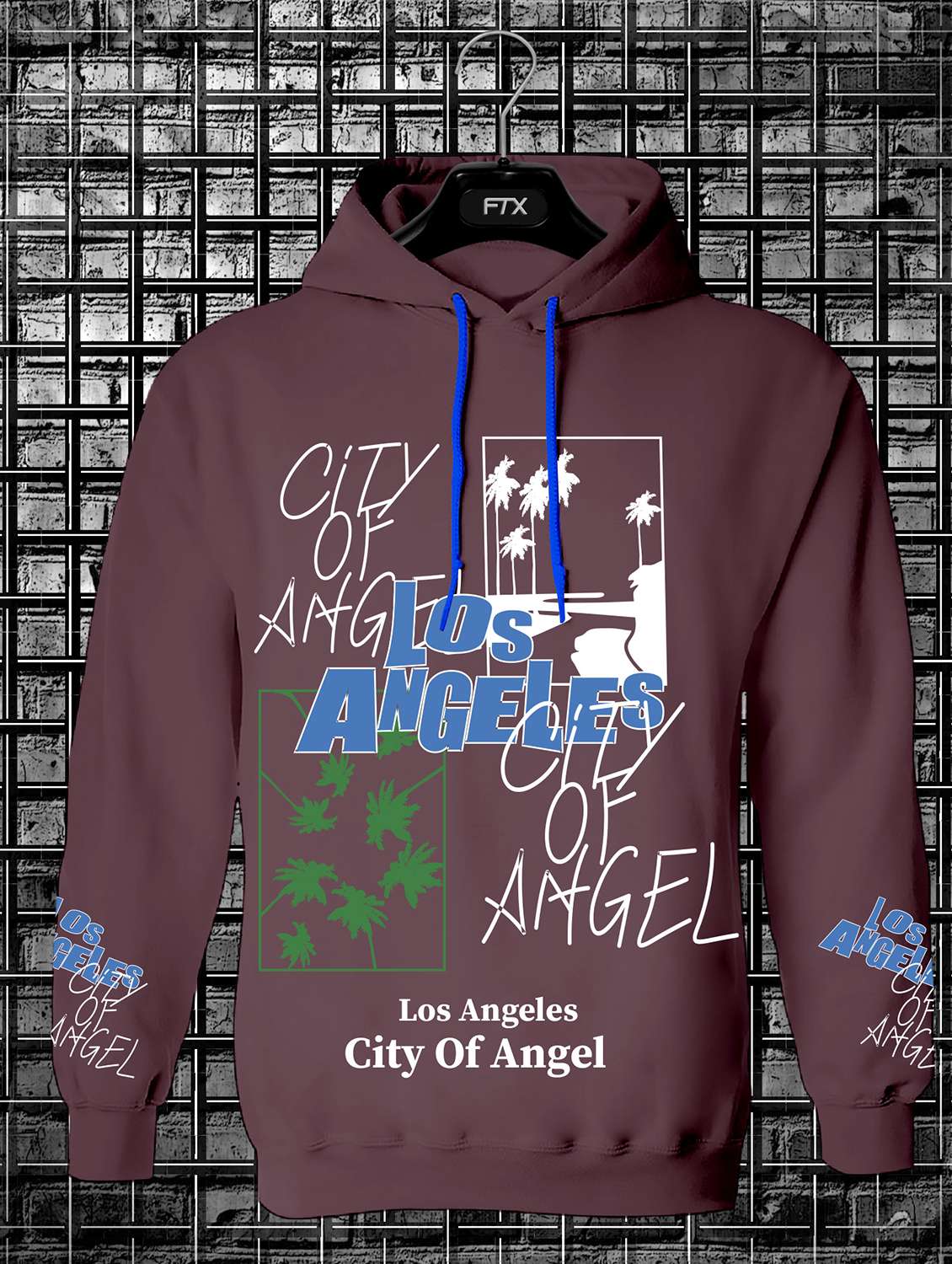 mens front print sweatshirt