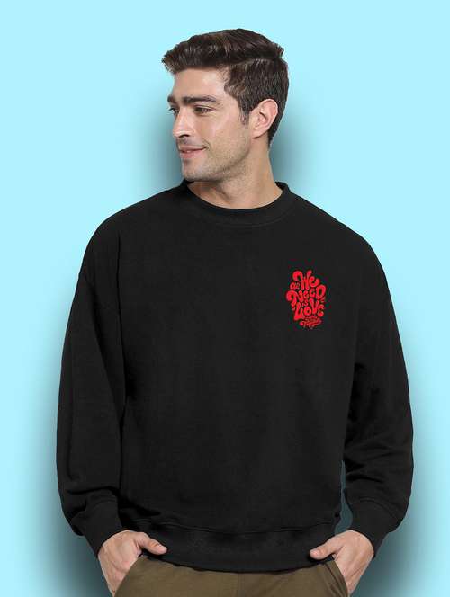 men long sleeves front & back print sweatshirt - 20367611 -  Standard Image - 0