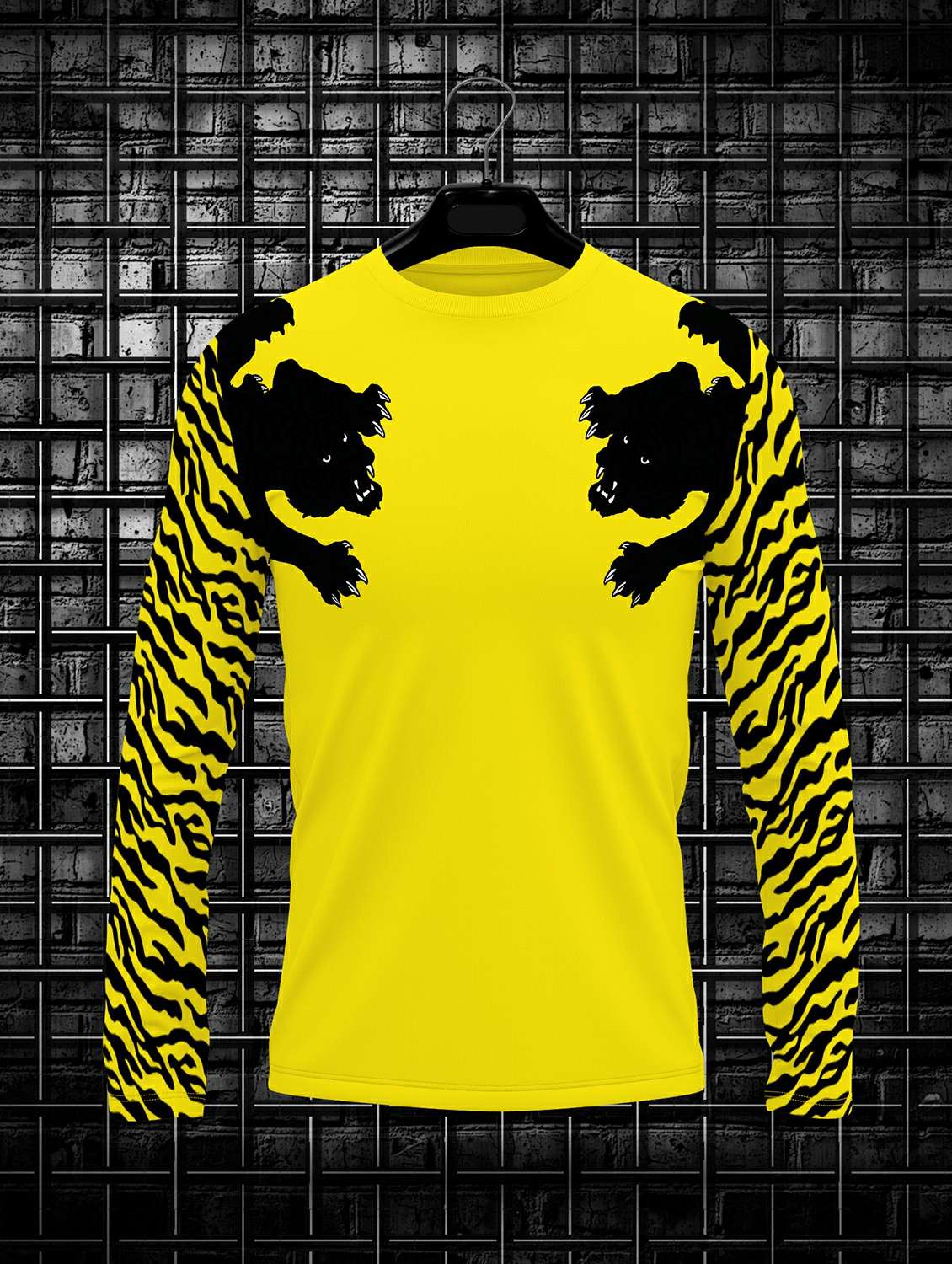 men placement print long sleeve t-shirt