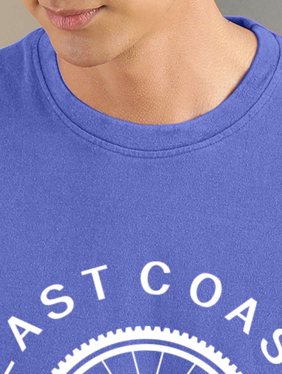 blue printed short sleeve t-shirt - 20367742 -  Standard Image - 3