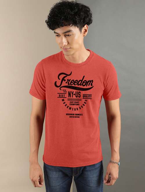 men front printed short sleeve t-shirt - 20367745 -  Standard Image - 0