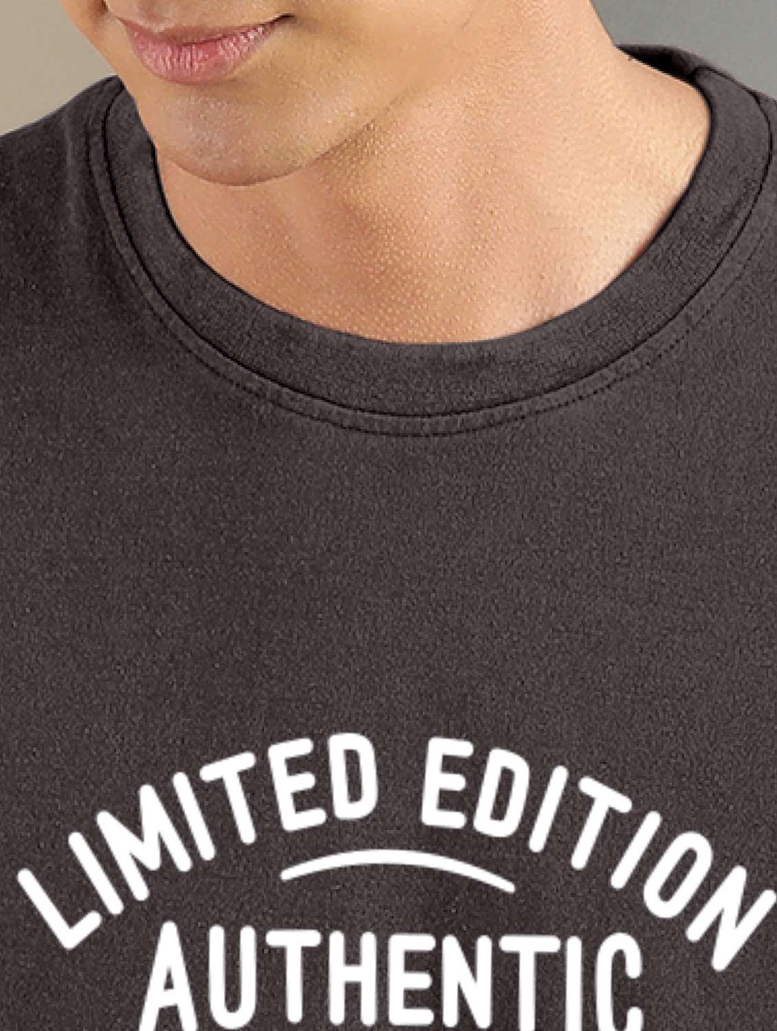 grey printed short sleeve t-shirt - 20367747 -  Standard Image - 3