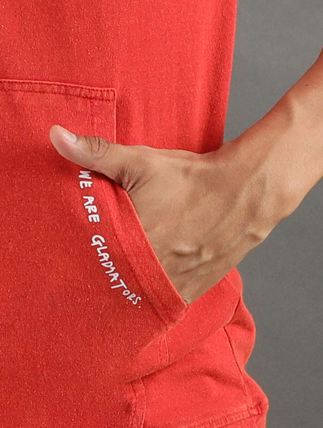 men orange round neck cotton blend regular t-shirt - 20367751 -  Standard Image - 3