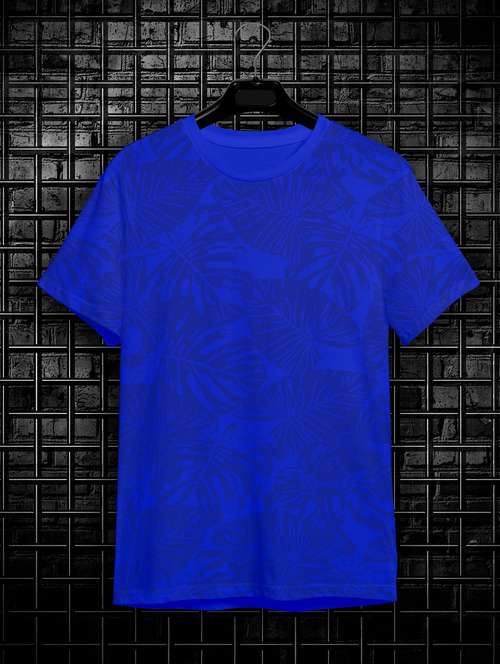 blue short sleeve all over print t-shirt - 20367776 -  Standard Image - 0