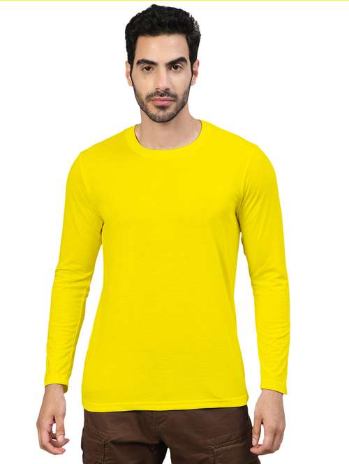 yellow solid long sleeve t-shirt - 20367842 -  Standard Image - 0