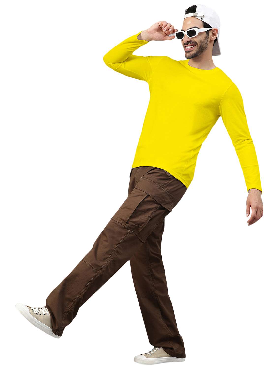 yellow solid long sleeve t-shirt - 20367842 -  Standard Image - 3