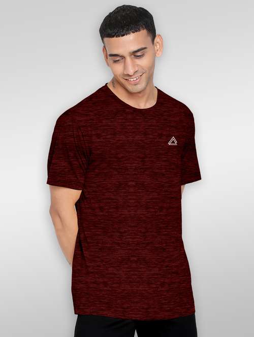 maroon solid short sleeve t-shirt - 20367859 -  Standard Image - 0