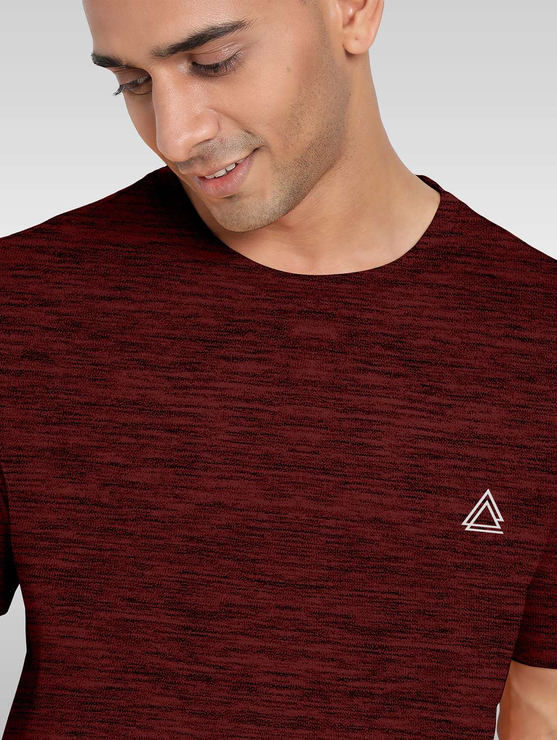maroon solid short sleeve t-shirt - 20367859 -  Standard Image - 3