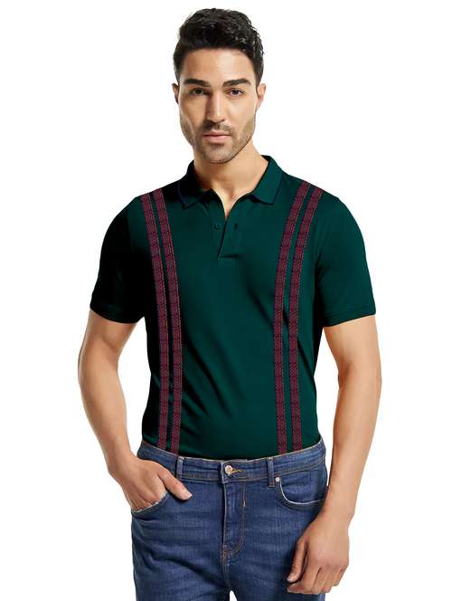 green striped polo t-shirt - 20367905 -  Standard Image - 0