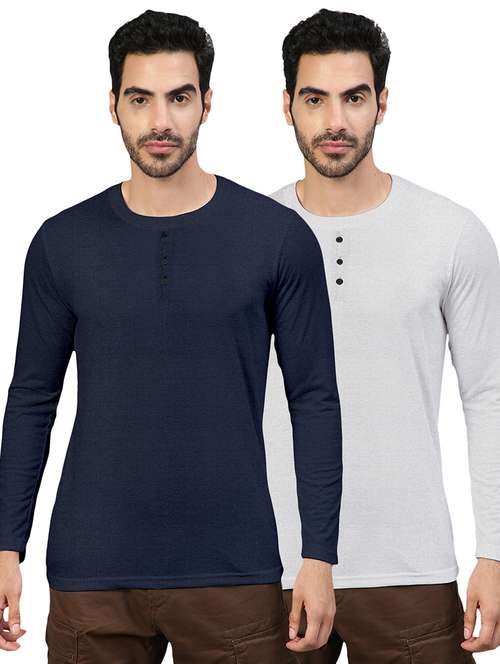 pack of 2 multi colored solid t-shirt - 20368059 -  Standard Image - 0