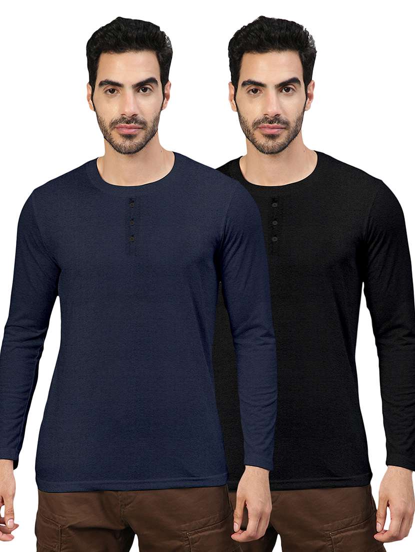 pack of 2 multi colored solid t-shirt