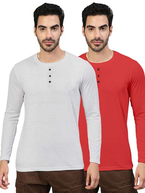 pack of 2 multi colored solid t-shirt - 20368068 -  Standard Image - 0