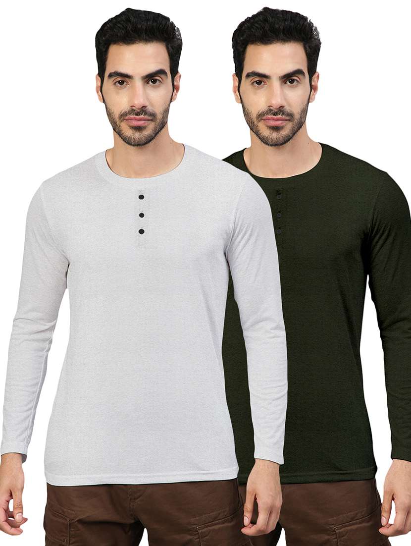 pack of 2 multi colored solid t-shirt