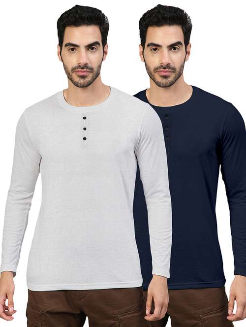 pack of 2 multi colored solid t-shirt - 20368070 -  Standard Image - 0