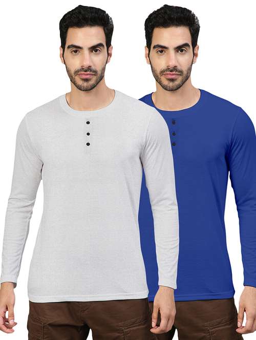 pack of 2 multi colored solid t-shirt - 20368072 -  Standard Image - 0