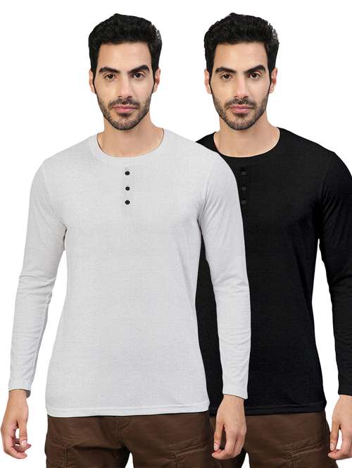pack of 2 multi colored solid t-shirt - 20368074 -  Standard Image - 0