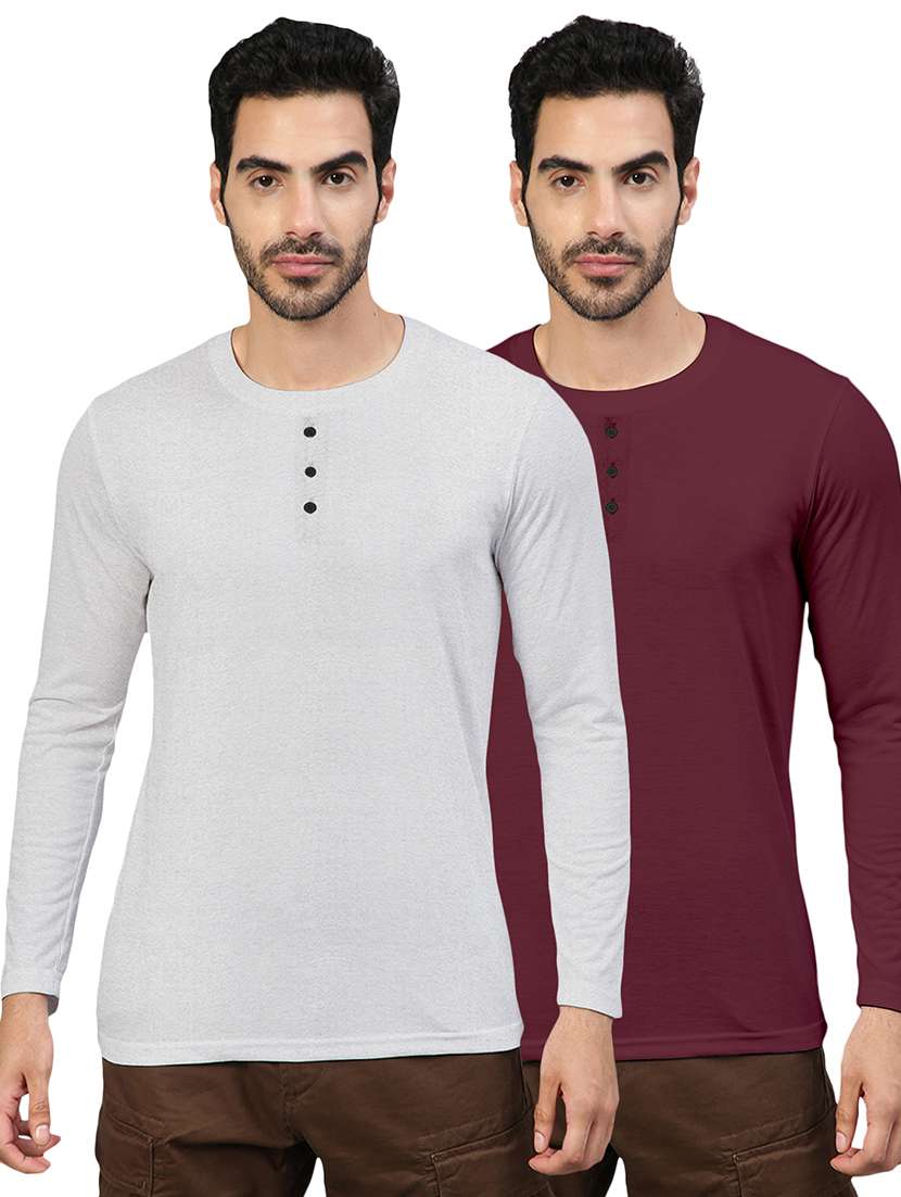 pack of 2 multi colored solid t-shirt