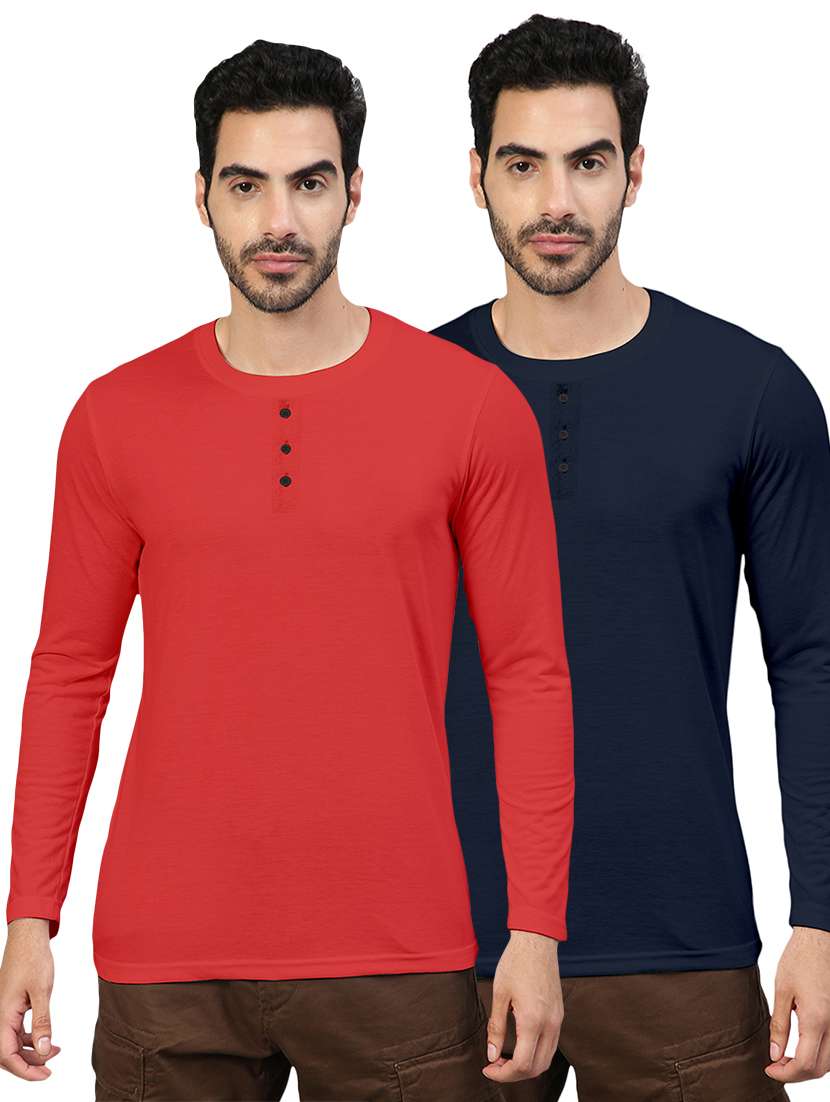 pack of 2 multi colored solid t-shirt