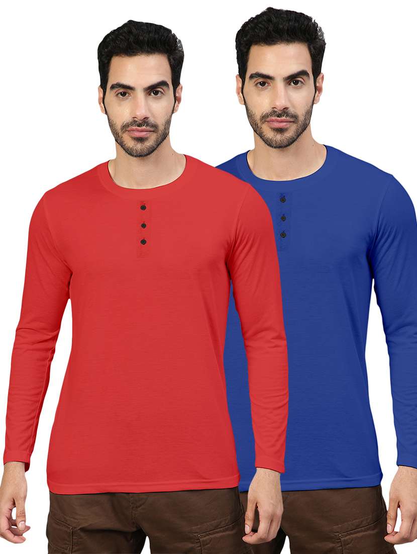 pack of 2 multi colored solid t-shirt